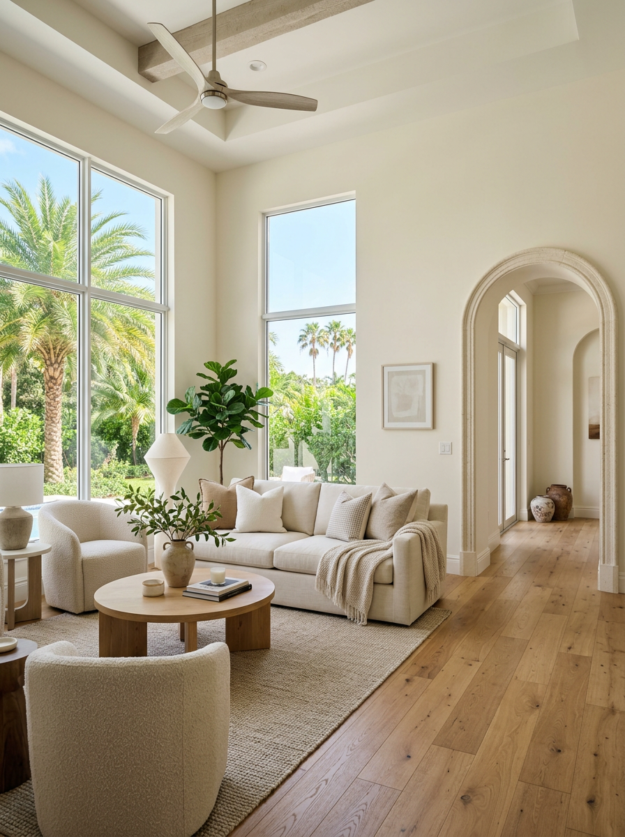 Beautifully staged Miami listing interior